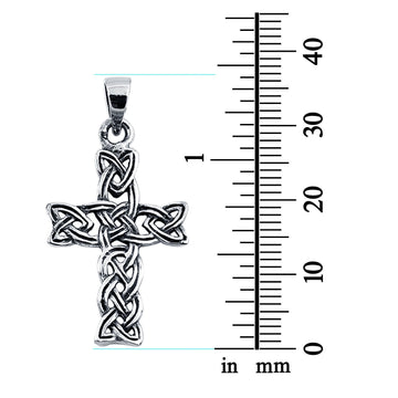 Celtic Silver Cross Pendant Charm Fashion Jewelry 925 Sterling Silver